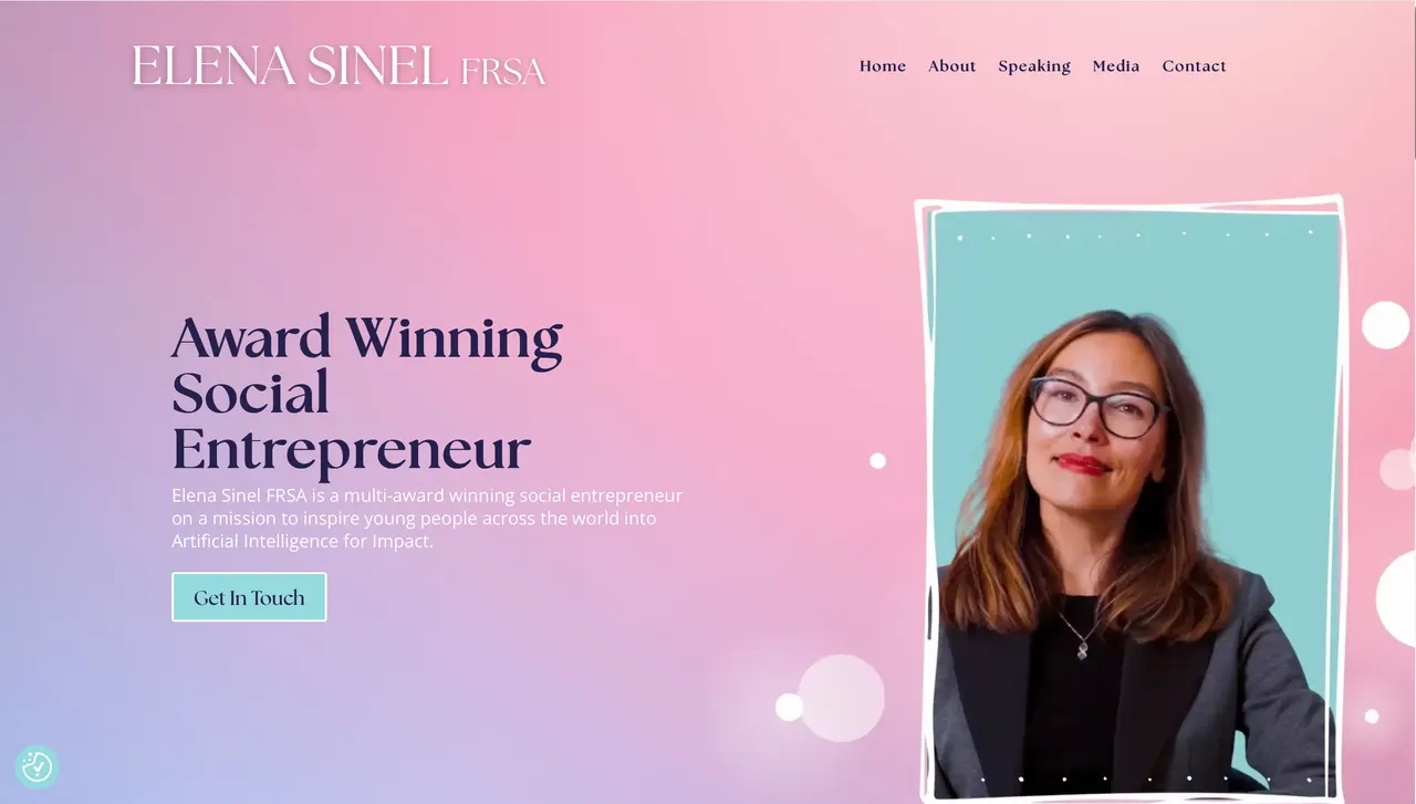Elena Sinel FRSA website screenshot