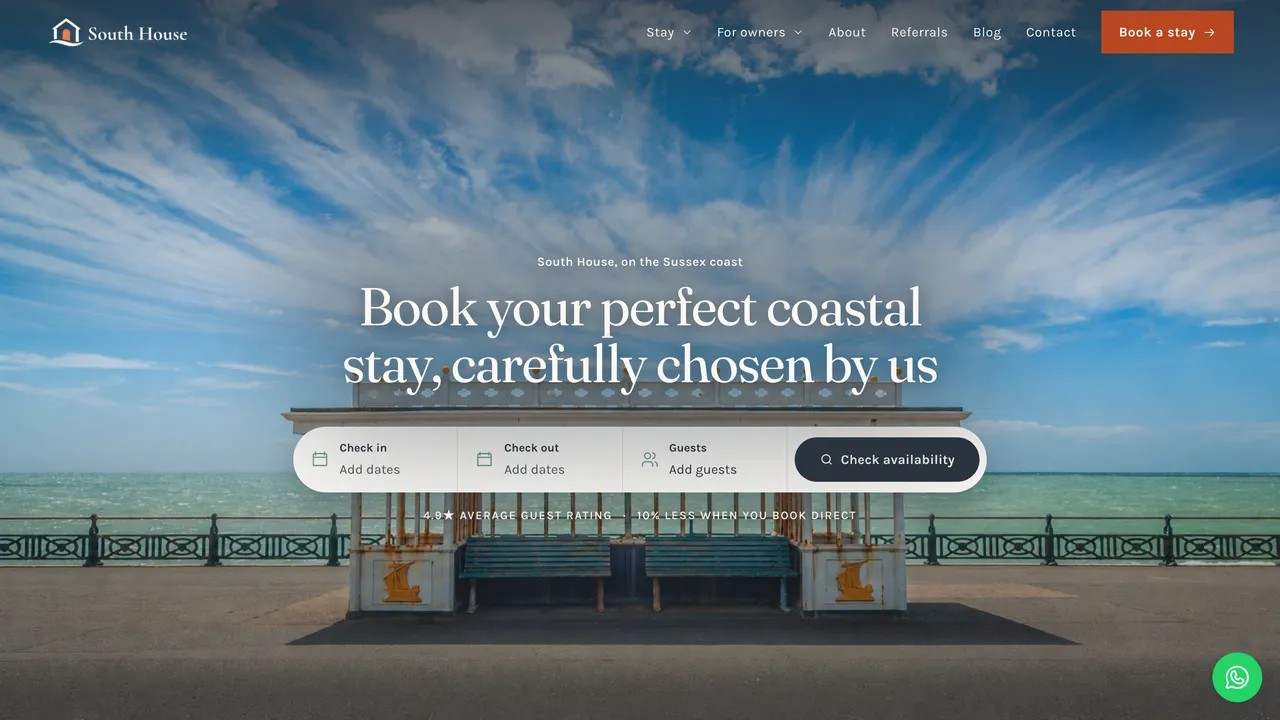 South House website screenshot