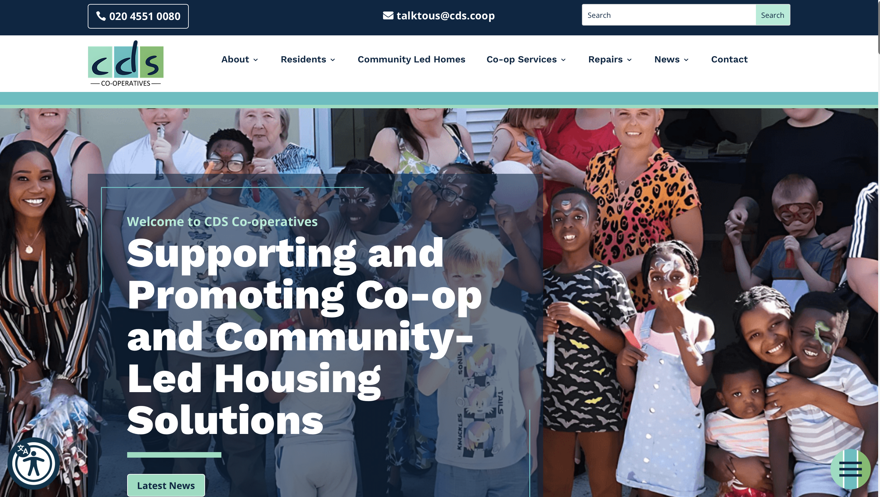 CDS Co-operatives website homepage