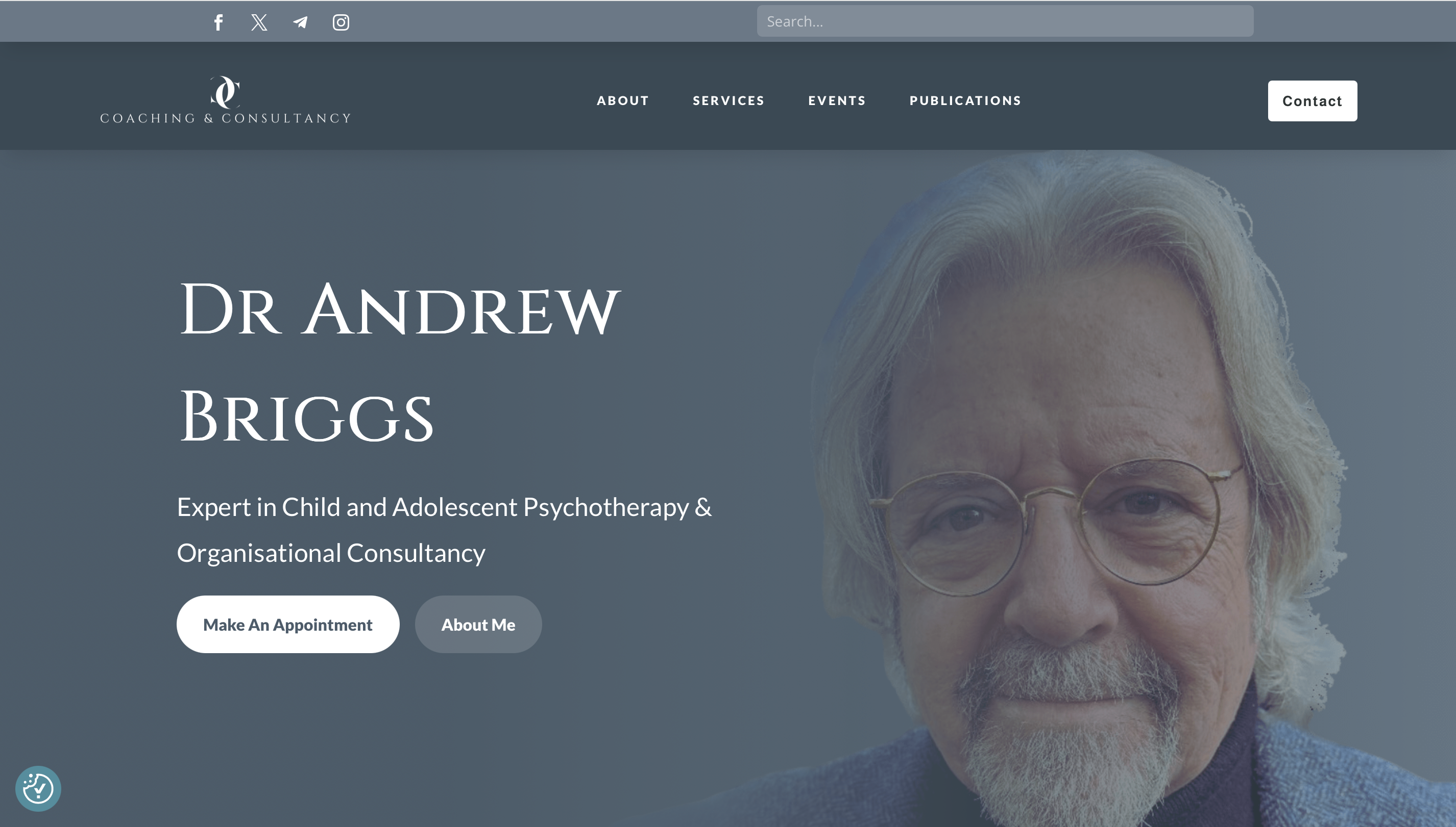 Coaching & Consultancy website homepage