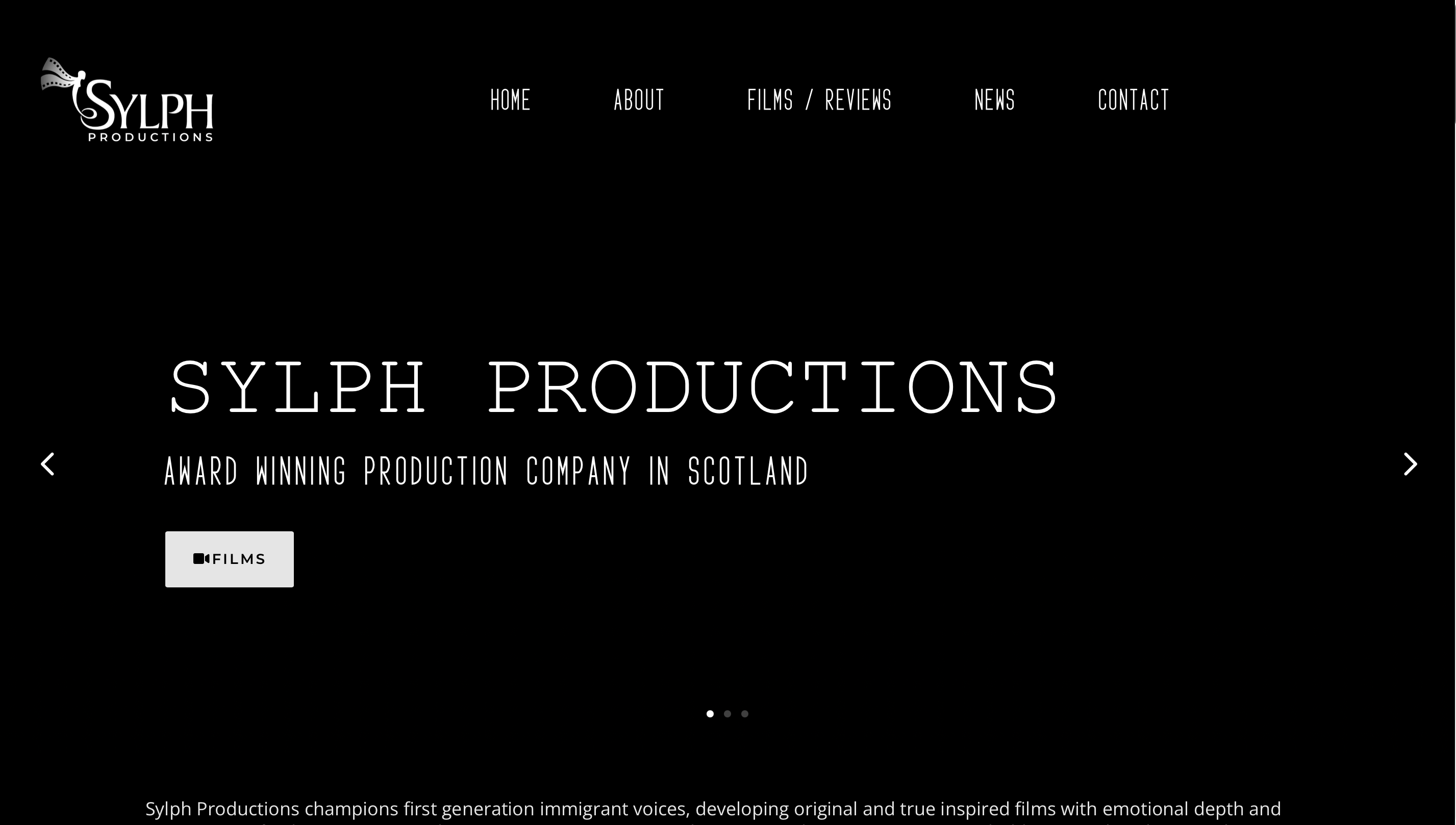 Sylph Productions website homepage